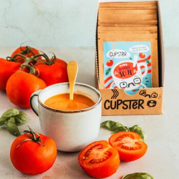 Soupe instantanée aux tomates fumées Cupster, paquet de 10 (10x33g) | Végétalien | Sans gluten | Artisan 6