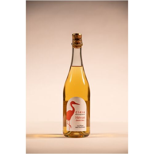 Cidre Héron pourpré Bio, Demi-sec, 75cl