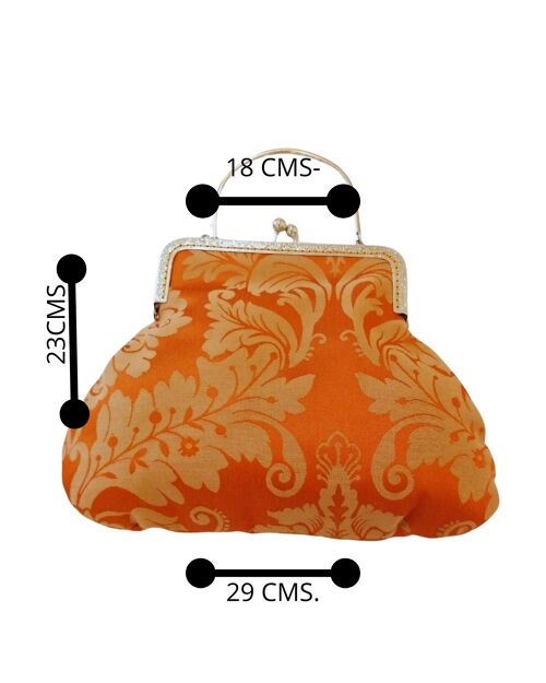 Bolso vintage de fiesta color naranja