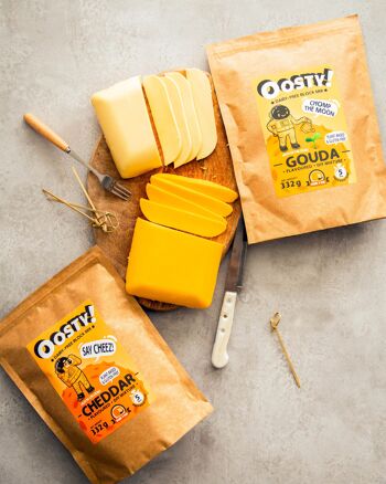 Mélange végétal aromatisé Oosty Gouda 332g | Végétalien | Sans gluten | Artisan 4