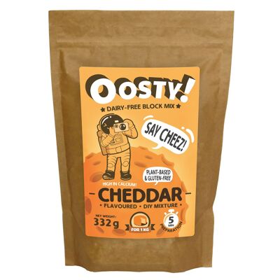 Miscela vegetale al gusto Oosty Cheddar 332g | Vegano | Senza glutine | Artigiano