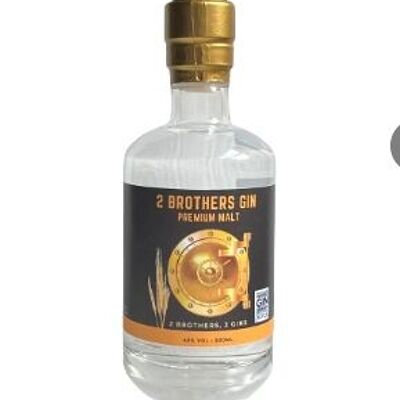 2 Brothers Premium Gin Malt - Medaglia d'argento ai World Gin Awards 2024 - 200 ml. - Belgio