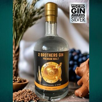 2 Brothers Premium Gin Malt - Médaille d'argent aux World Gin Awards 2024 - 200 ml. - Belgique 3