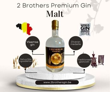 2 Brothers Premium Gin Malt - Médaille d'argent aux World Gin Awards 2024 - 200 ml. - Belgique 4