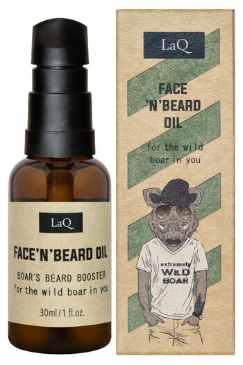 LaQ Face 'n' Beard Oil Huile à barbe de sanglier - 30 ml 1