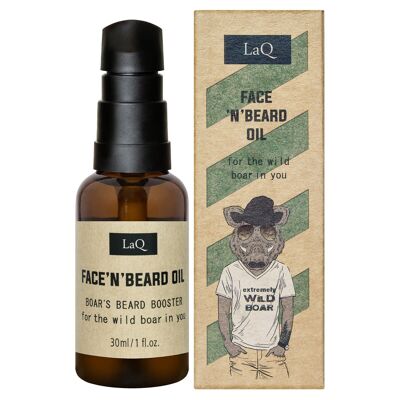 LaQ Face 'n' Beard Oil Olio da barba di cinghiale - 30 ml