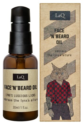 LaQ Face 'n' Beard Oil Huile à barbe Lynx - 30 ml 1