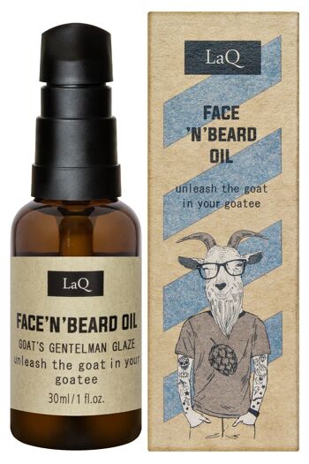 LaQ Face 'n' Beard Oil Huile à barbe de chèvre houblonnée - 30 ml 1