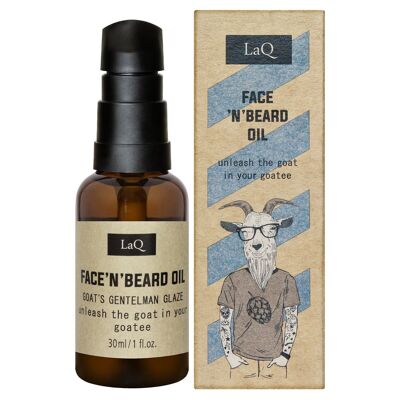 LaQ Face 'n' Beard Oil Olio da barba di capra luppolata - 30 ml