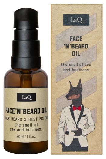 LaQ Face 'n' Beard Oil Huile à barbe Doberman - 30 ml 1