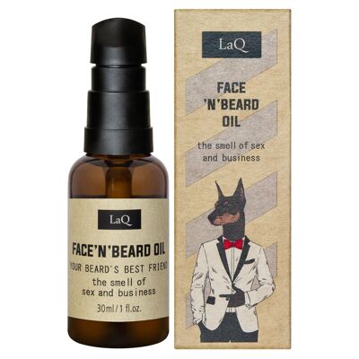 LaQ Face 'n' Beard Oil Olio da barba Doberman - 30 ml