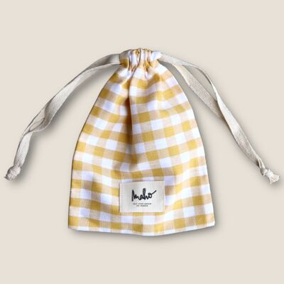 Debbie Yellow Gingham Pouch