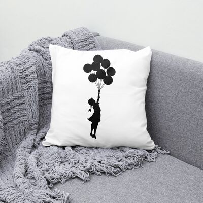 Banksy's Graffiti Pillow Cover 40x40cm - Flying Balloons