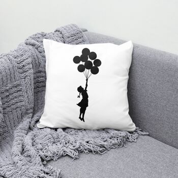 Chapeau pour coussin Graffiti de Banksy 40x40 cm - Palloncini volanti 1