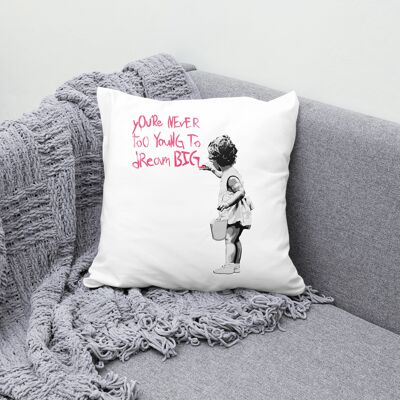 Banksy's Graffiti Pillow Cover 40x40cm - Dream Big