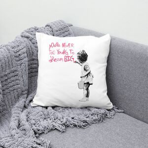 Housse de coussin Graffiti de Banksy 40x40cm - Dream Big