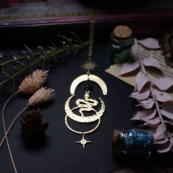 collier pendentif serpent en laiton 2