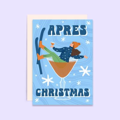 Tarjeta de Navidad después de | Tarjeta de cóctel | Tarjeta de vacaciones de invierno