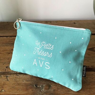 Trousse "Les petits trésors de mon AVS" turquoise