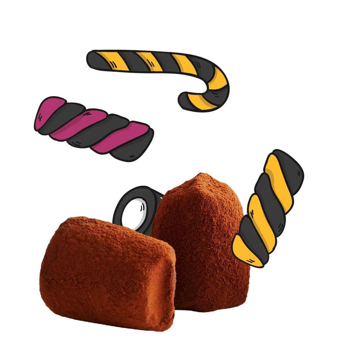 Tartufo di cioccolato alla liquirizia - Sfuso