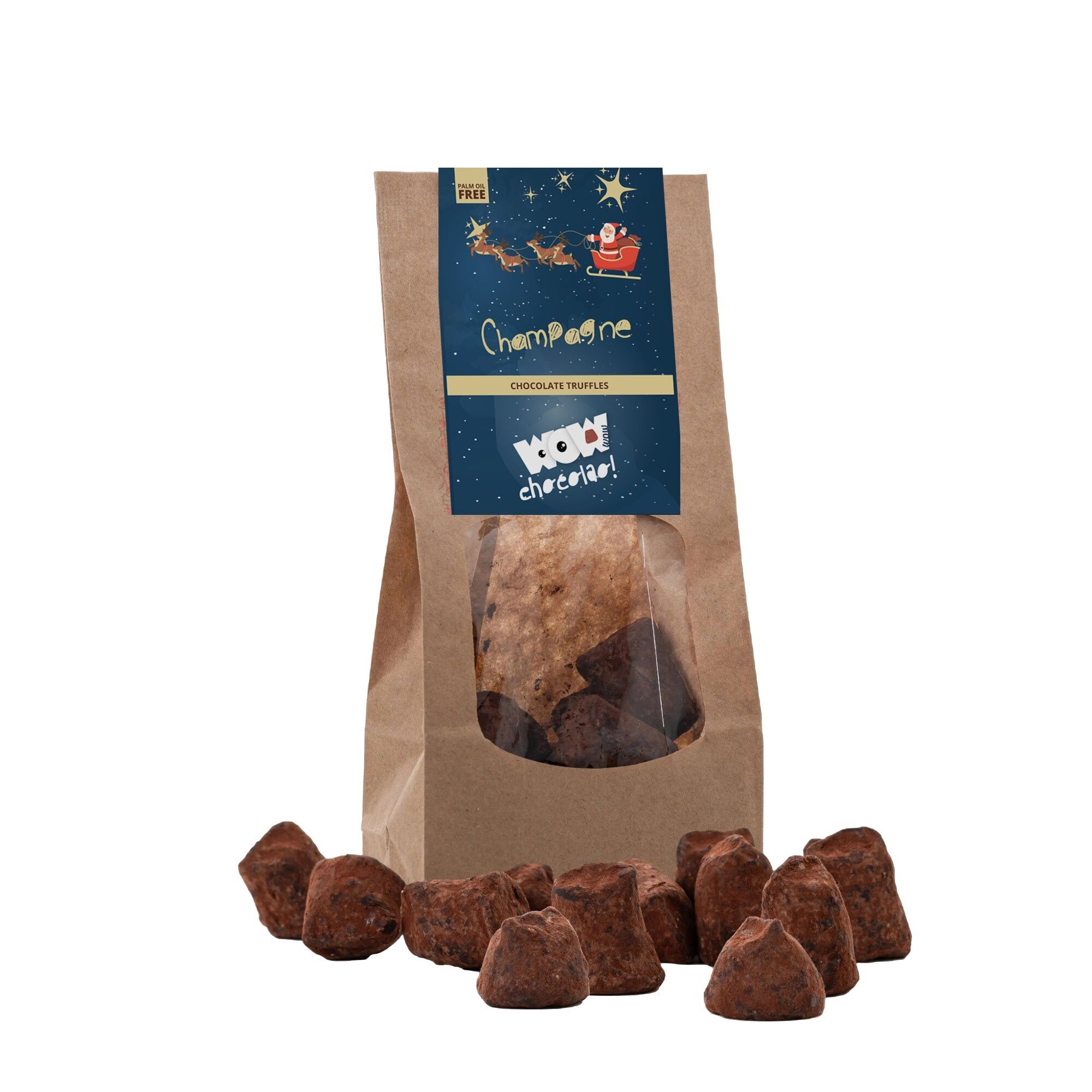 Champagne Chocolate Truffle - Christmas Edition - Biodegradable bag 130g