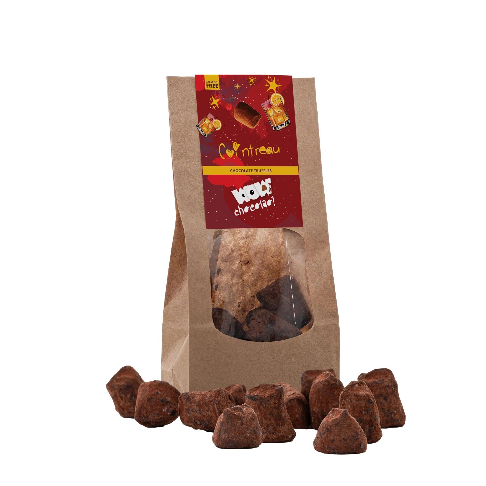 Cointreau - Tartufi di Cioccolato Natalizi - Busta Biodegradabile 130g