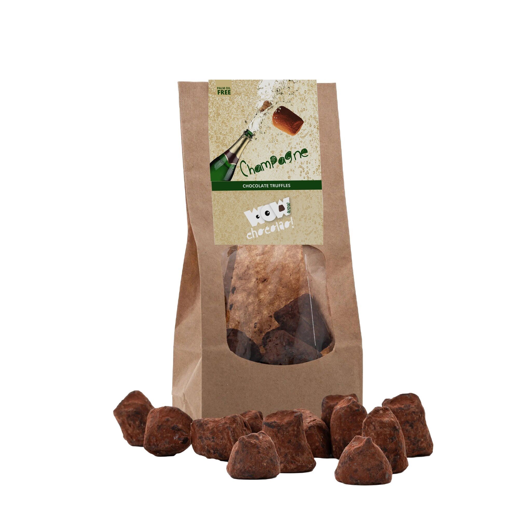 Champagne Chocolate Truffles - Biodegradable packaging 130g