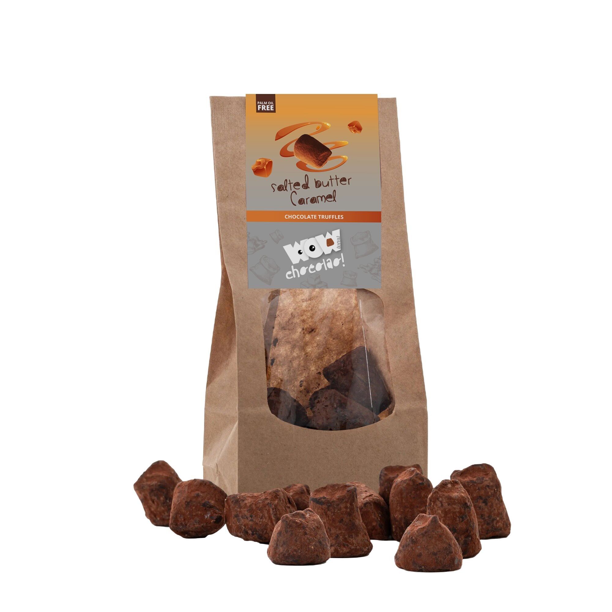 Tartufi Di Cioccolato Al Caramello Salato - Buste Biodegradabili 130g