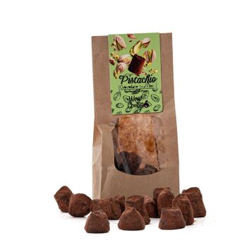 Truffes au chocolat et pistache - Sachets biodégradables 130g