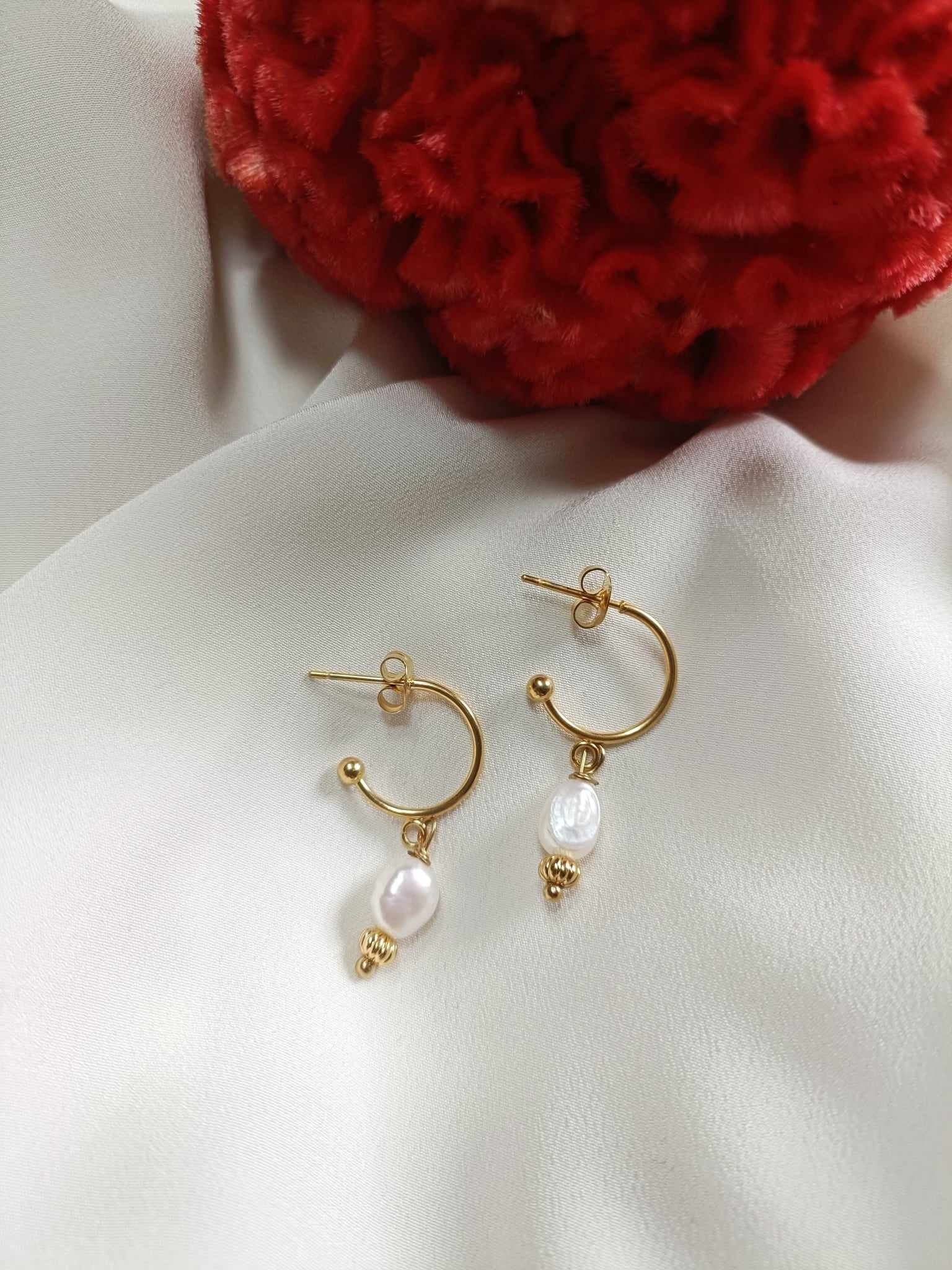 Stainless steel earrings - Rénata