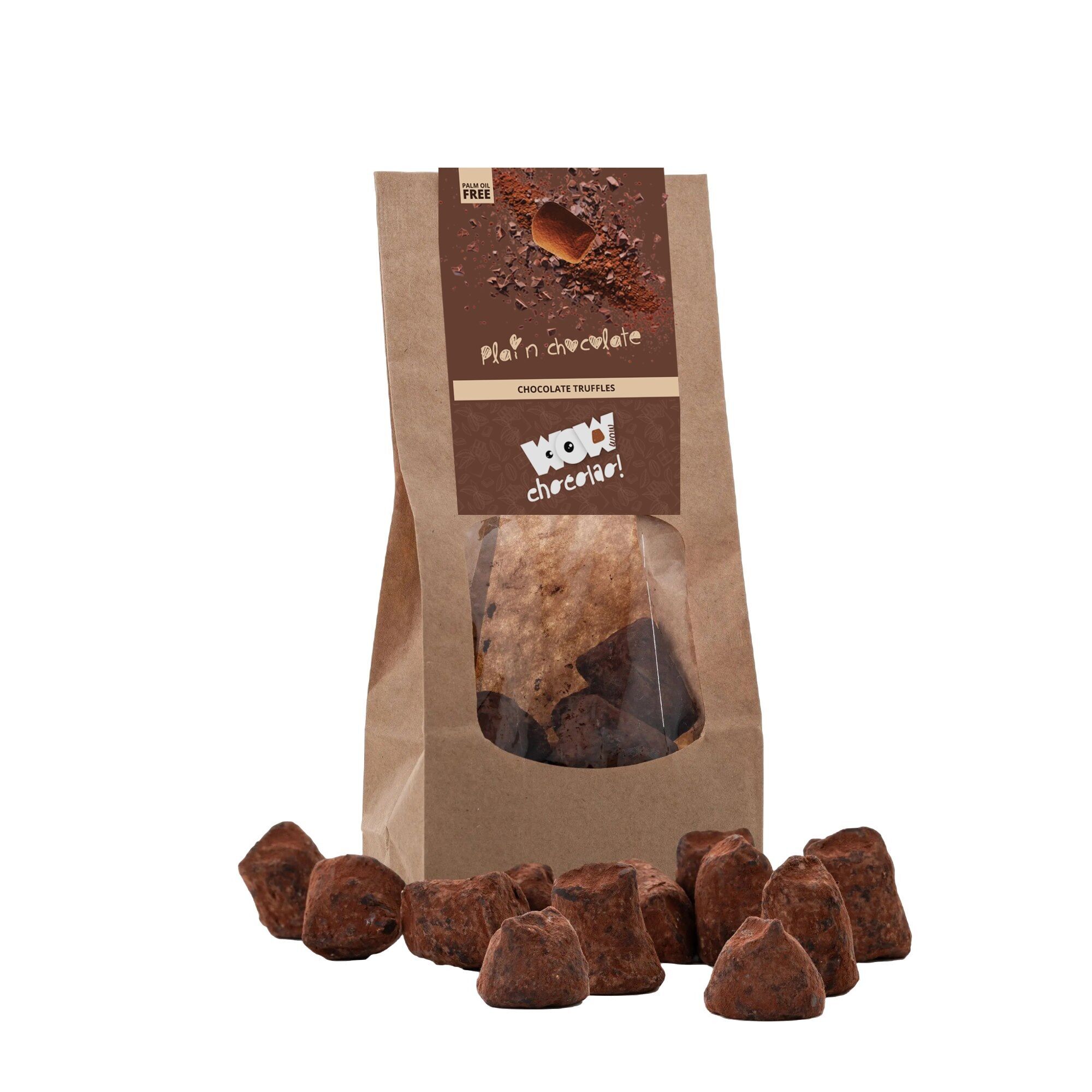 Plain Chocolate Truffles - Biodegradable bag 130g