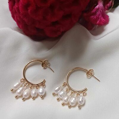 Boucles d'oreilles en acier inoxydable - Perla