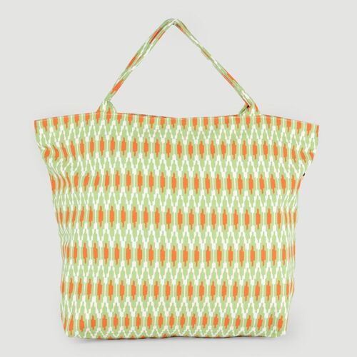 ORGANIC COTTON BEACH BAG KUNYIT NIGHT STRIPES 54X40 CM