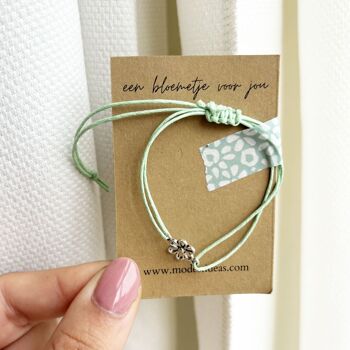 une fleur pour vous présentoir à bijoux avec message | bracelet réglable avec carte 6