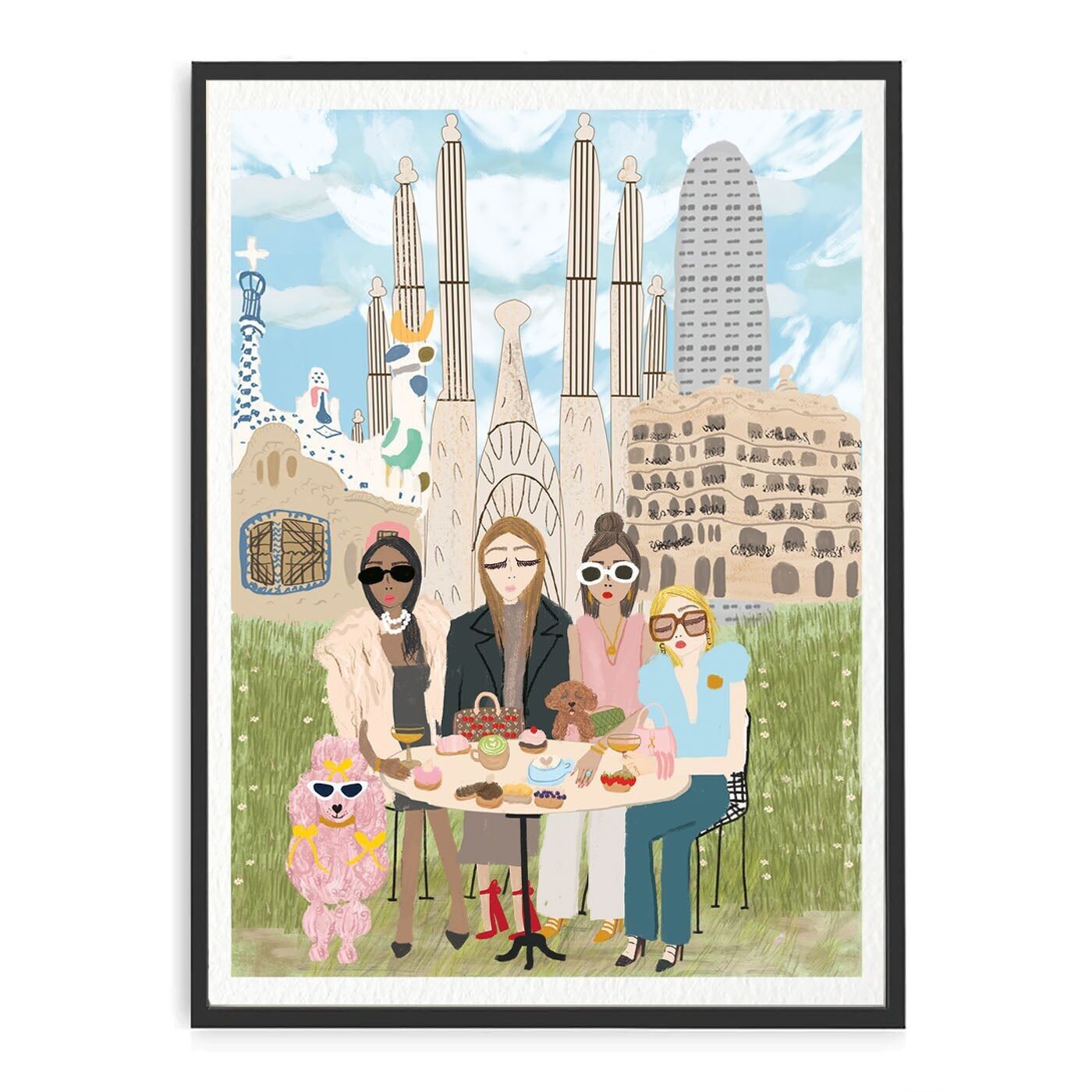 Chicas en barcelona Künstlerische Platte