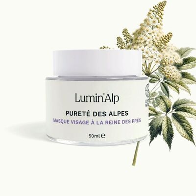 Mascarilla facial “Purité des Alpes” con reina de los prados