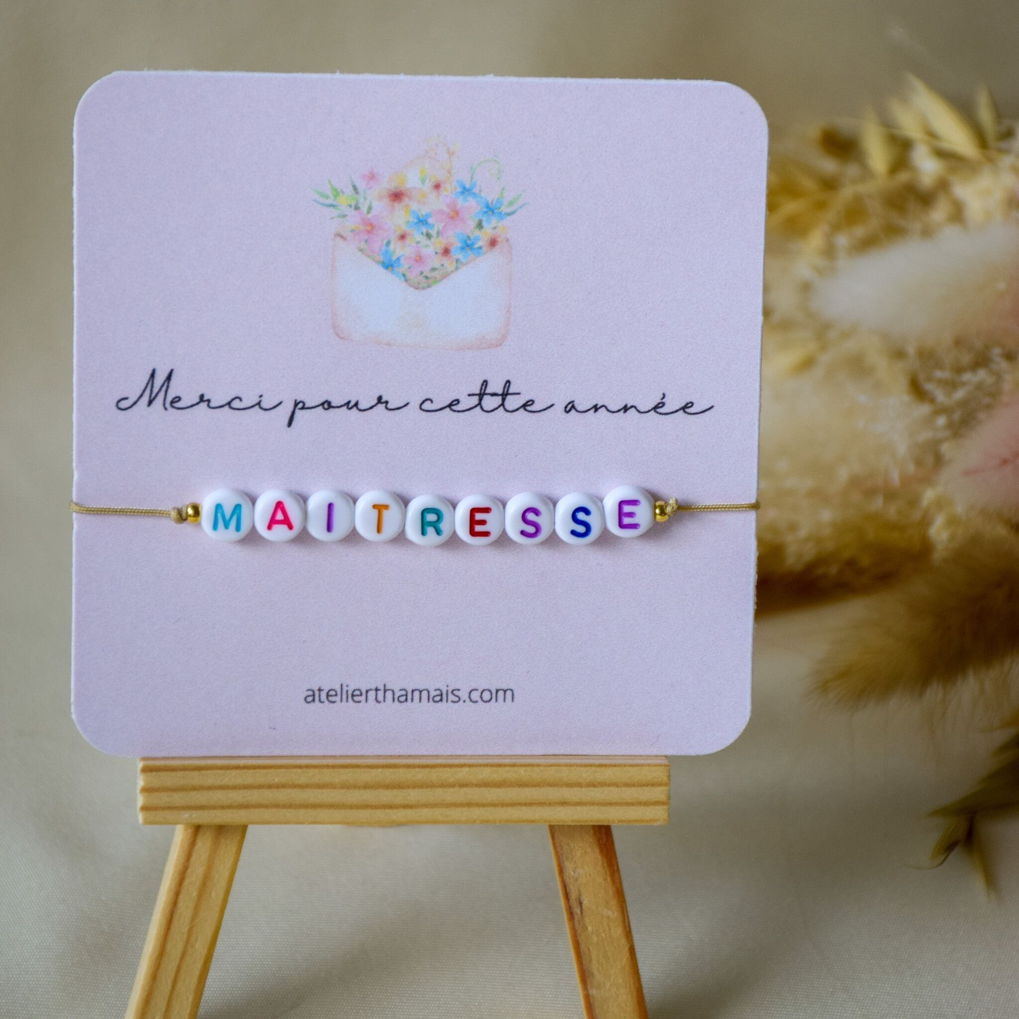 Geschenk zum Jahresende / Mistress-Armband „Danke für dieses Jahr“