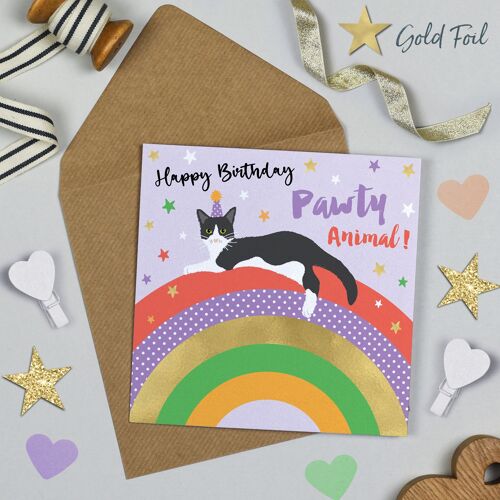 Over The Rainbow Happy Birthday Pawty Animal