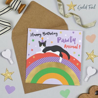 Au-dessus de l'arc-en-ciel Joyeux anniversaire Pawty Animal