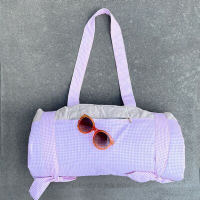 Vichy Pink - XXL picnic blanket - picnic mat 180×160 cm