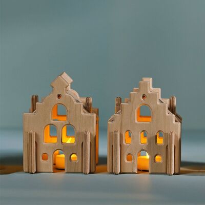 Petites maisons jouets en bois