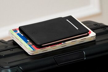 Portefeuille passeport en cuir KENSINGTON avec blocage RFID (noir) 1