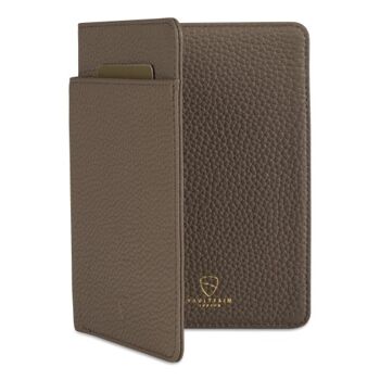 Portefeuille passeport en cuir KENSINGTON avec blocage RFID (marron mat) 5