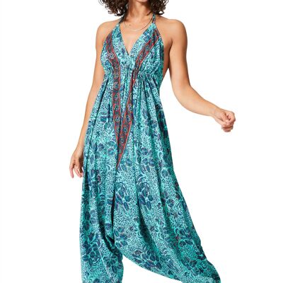 PANTALONES COMBINADOS SAROUEL HAREM PANTALONES SEXYS SIN ESPALDA PATRONES DORADOS COLIP2002I