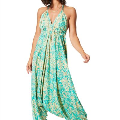 PANTALONI COMBINATI SAROUEL HAREM PANTALONI SEXY SENZA SCHIENA FANTASIA ORO COLIP2002A