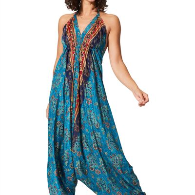 PANTALONI COMBINATI SAROUEL HAREM PANTALONI SEXY SENZA SCHIENA FANTASIA ORO COLIP2002K
