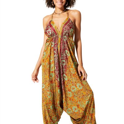 TUTA SEXY CON PANTALONI HAREM SAROUEL SULLA SCHIENA CON MOTIVI ORO COLIP2002N
