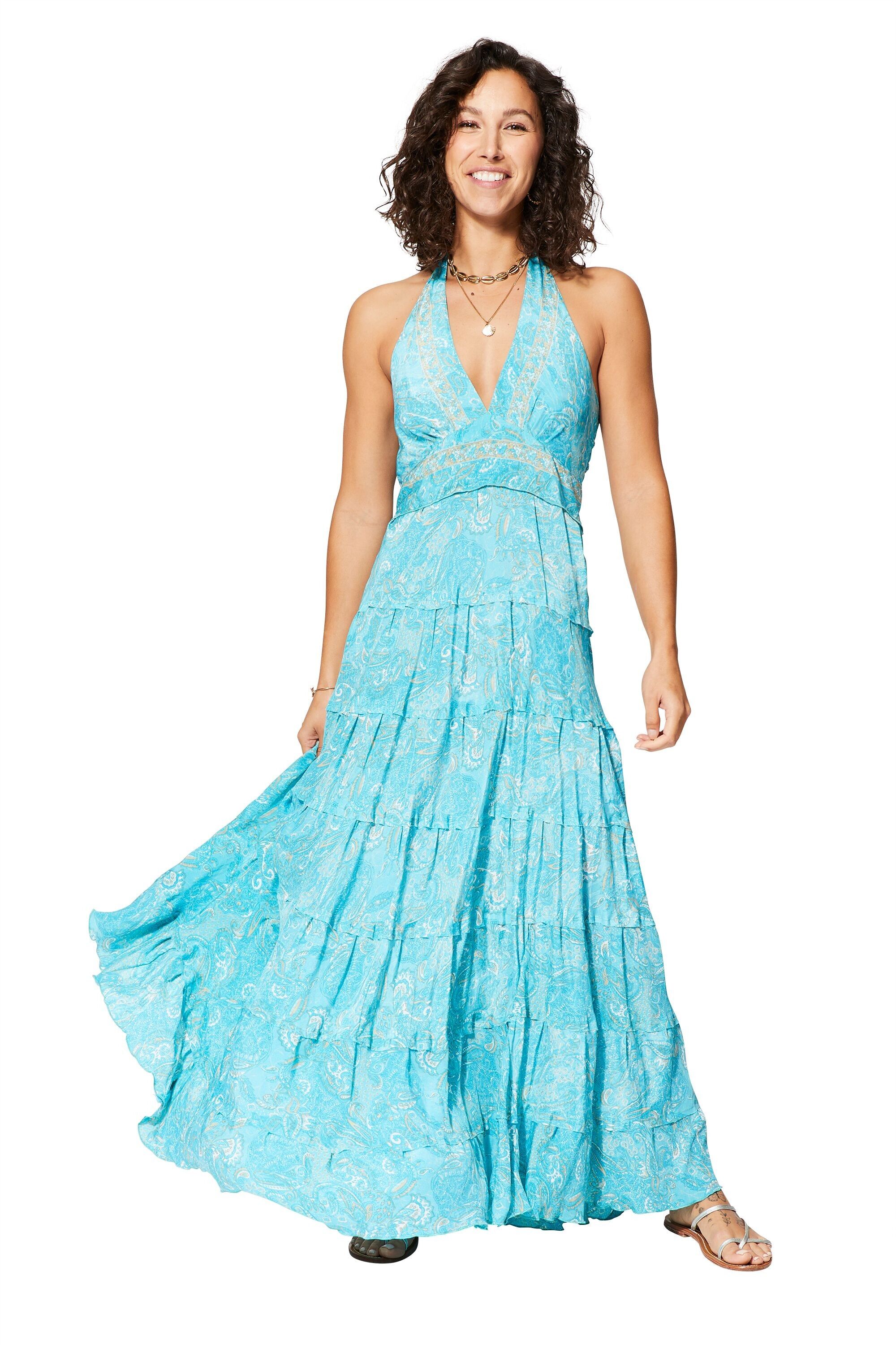 MAXIPA0643B LANGES RÜCKENFREIES SOMMERKLEID