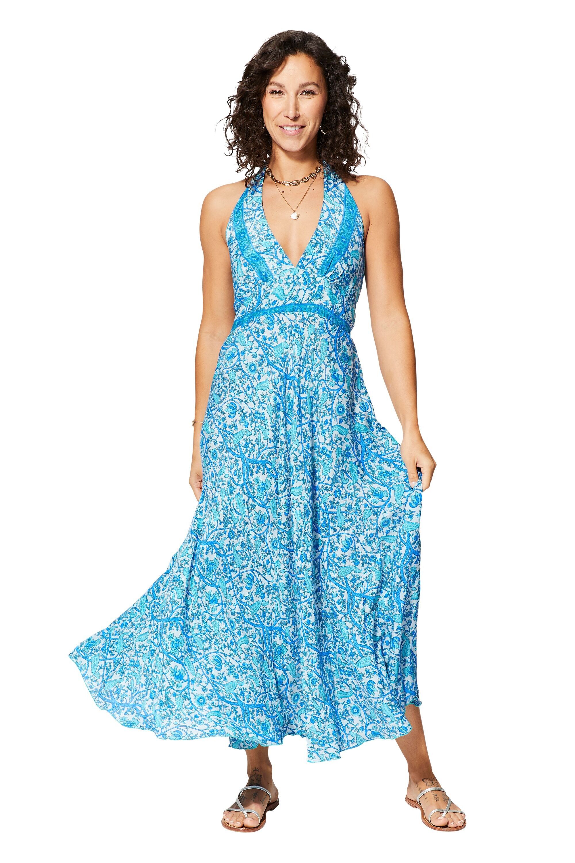 MAXIPA0644B LANGES RÜCKENFREIES SOMMERKLEID