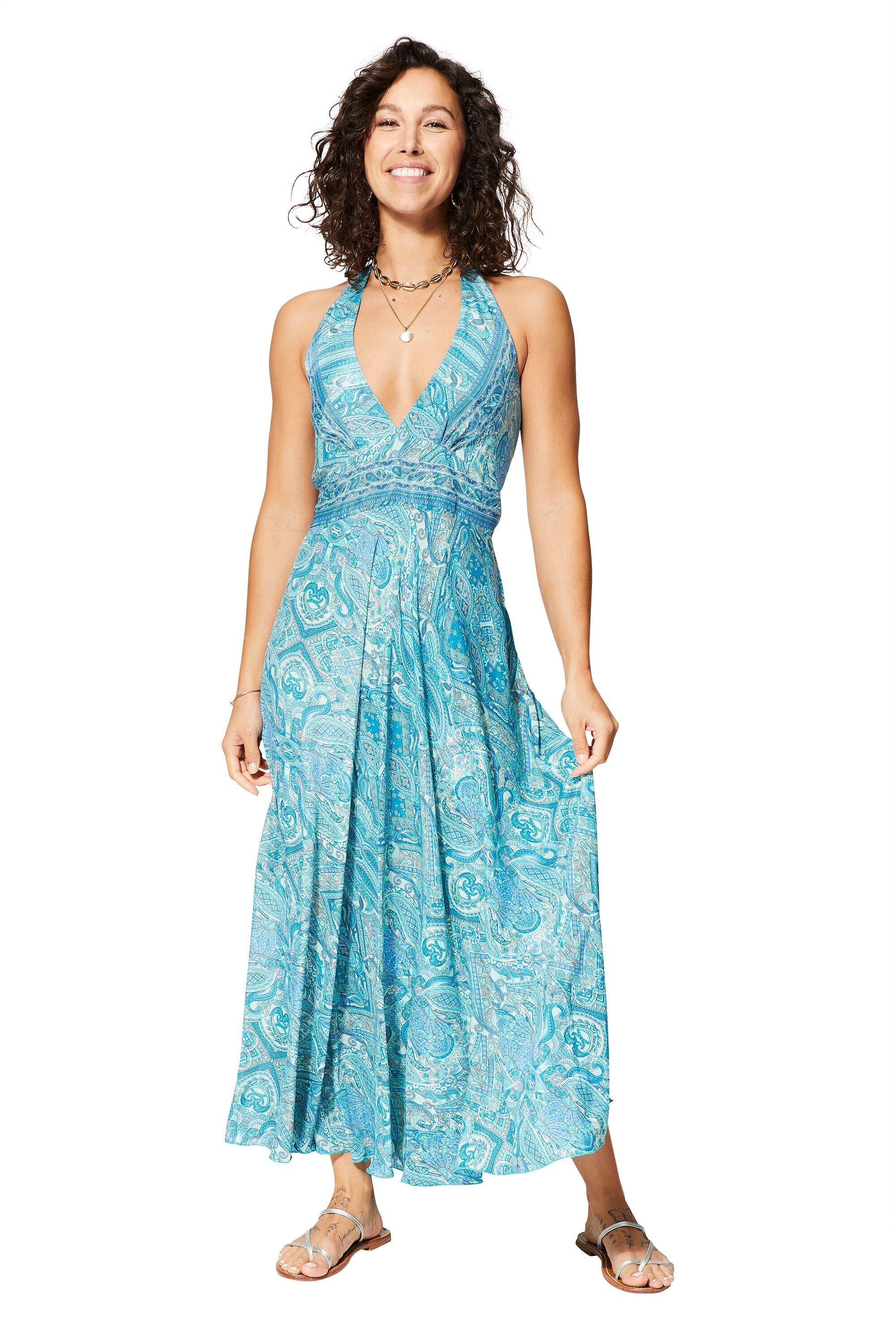 MAXIPA0644E LANGES RÜCKENFREIES SOMMERKLEID